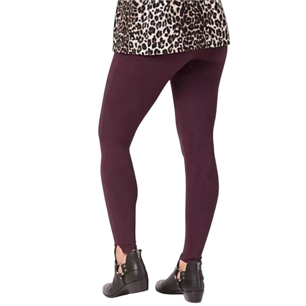 Spanx NWT Womens Leggings Tall 3X Brandywine Ankle Length Ponte Hem Slit